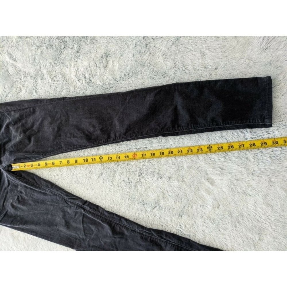 AG Adriano Goldschmied Size 25R Women the legging super skinny black velvet Pant - Picture 9 of 12